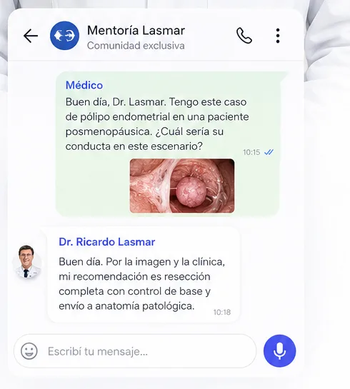 Mentoría Lasmar — discusión de caso clínico con el Prof. Ricardo Lasmar